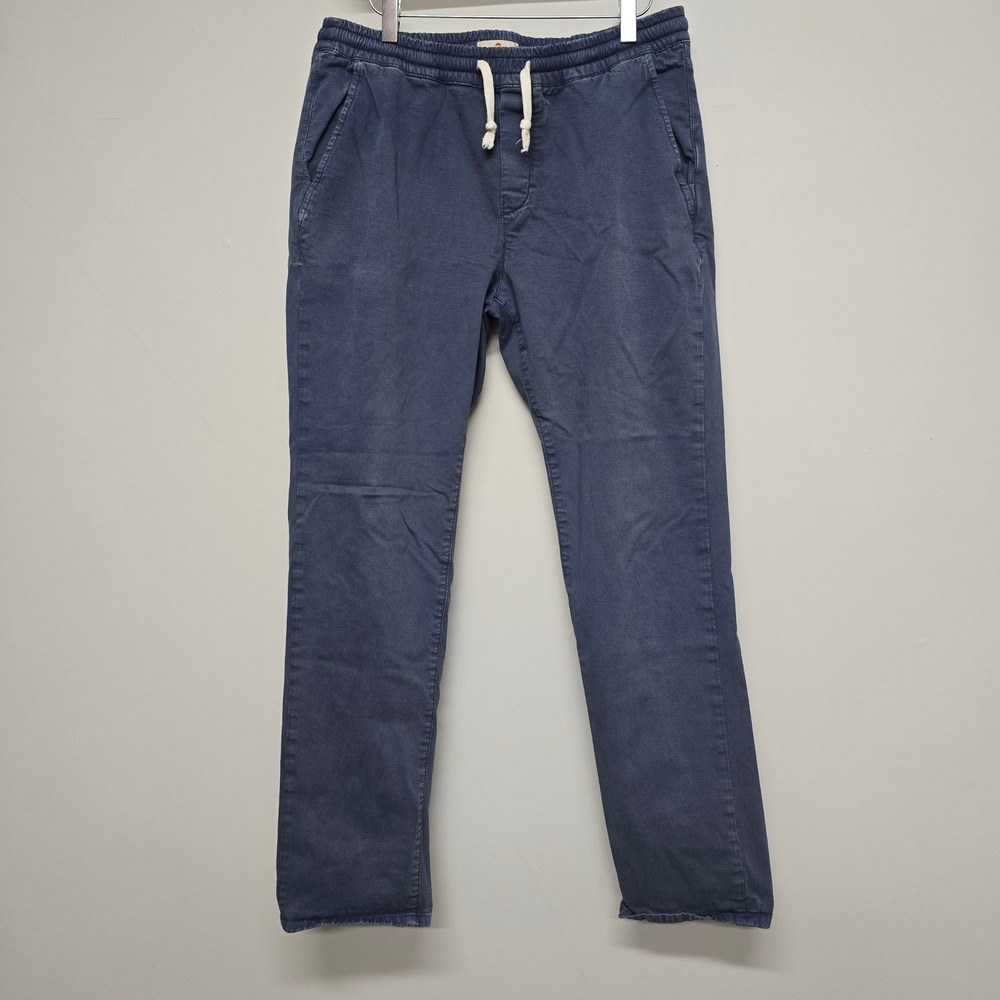 Marine Layer Saturday Slim Fit Beach Pants‎ Mens Large Blue Cotton Coastal